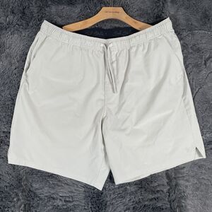 Bad Birdie Activewear Shorts Men's XL Gray Stretch Snap Button Pockets Running